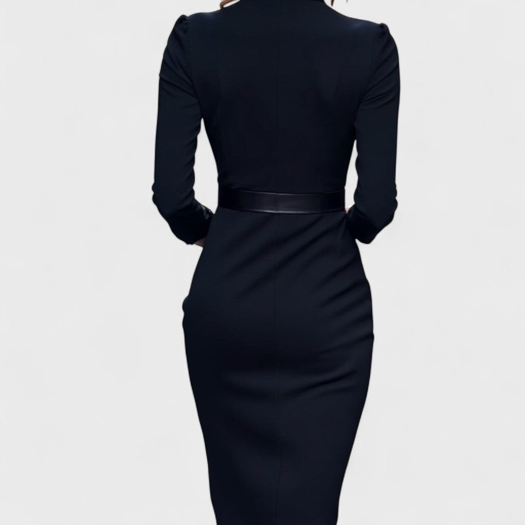 Adriana | Mandarin Luxe – Rochie Maxi cu Centură