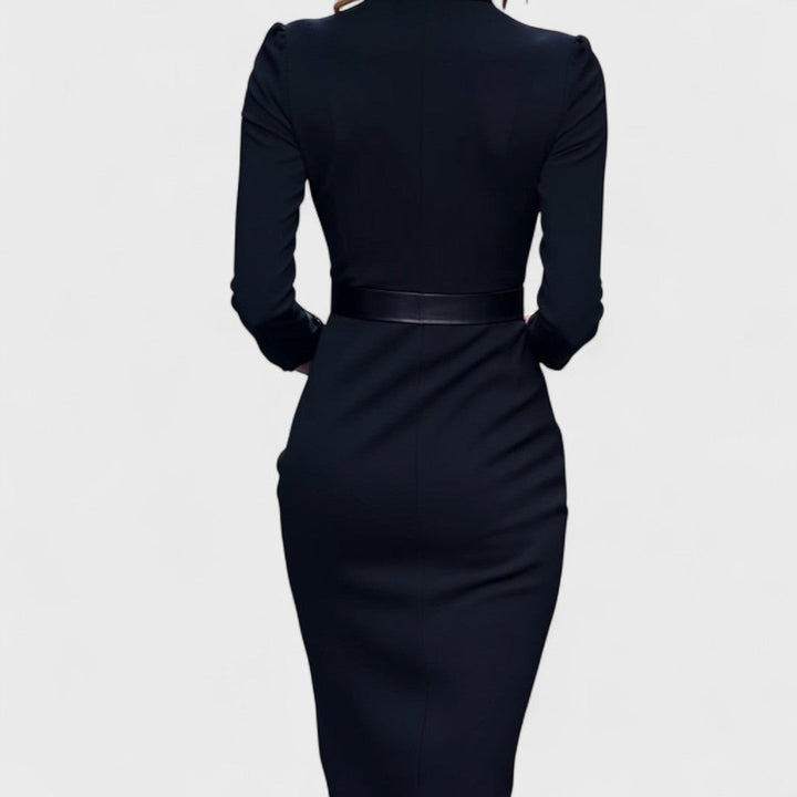Adriana | Mandarin Luxe – Rochie Maxi cu Centură