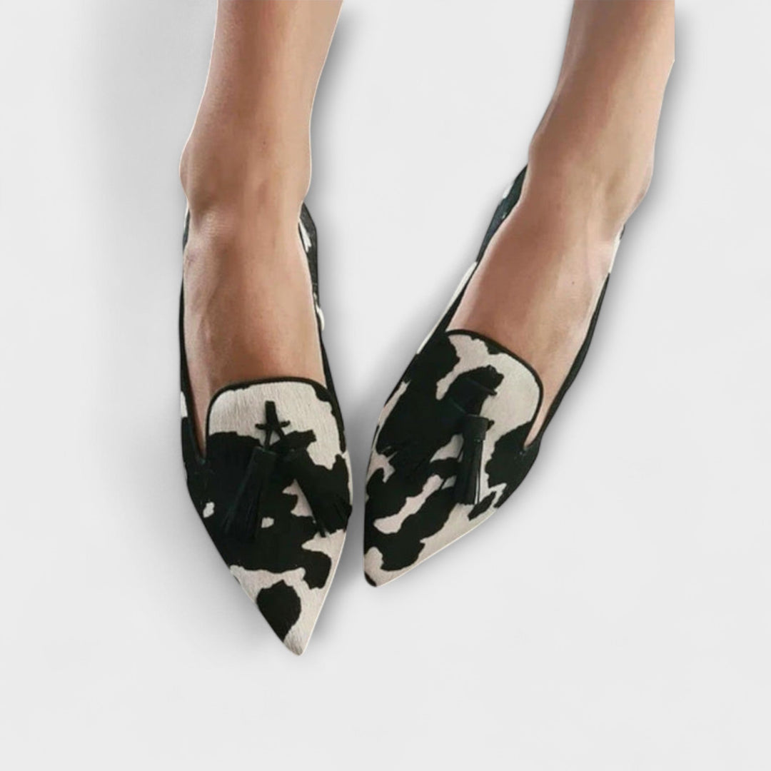 Claudia | Sandale cu Franjuri Animalier