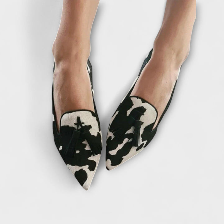 Claudia | Sandale cu Franjuri Animalier