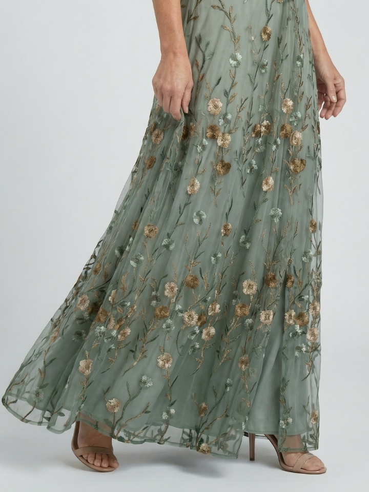 Andreea | Rochie Maxi Halter Florală