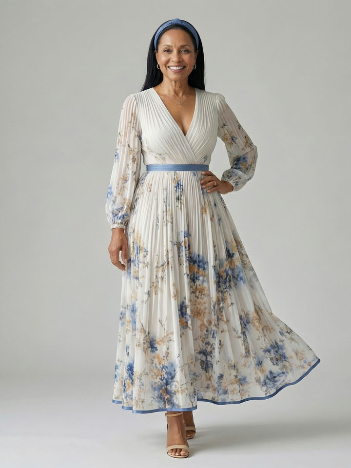 Raluca | Rochie Midi Drapată Plisată