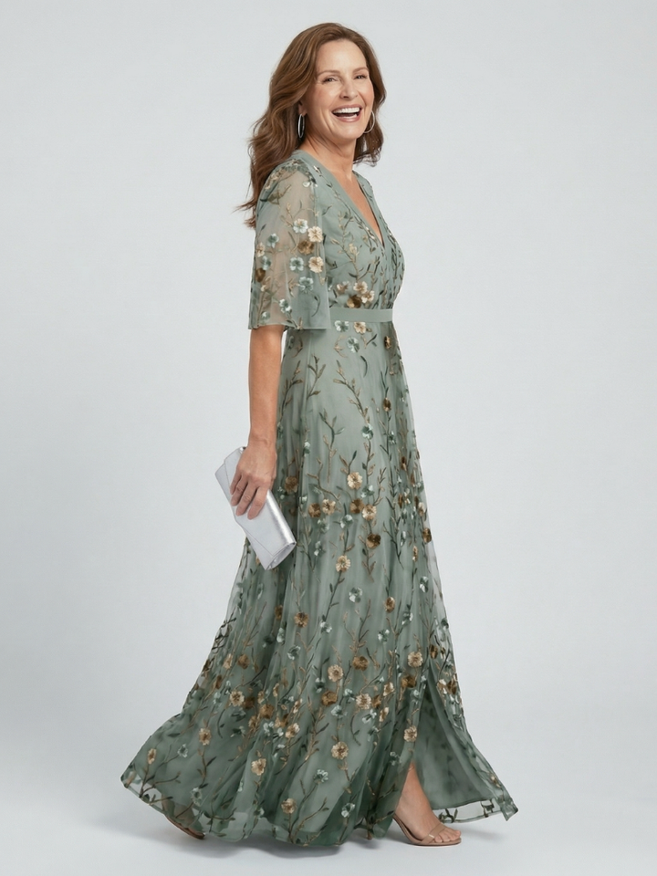 Andreea | Rochie Maxi Halter Florală