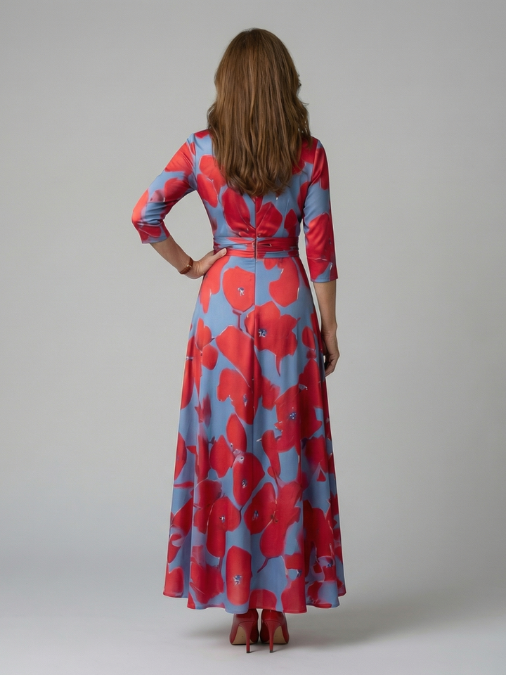 Simona | Rochie Midi cu Decolteu în Cruciș