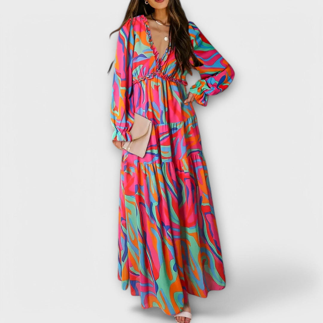 LILA – Rochie Maxi Grădina Ascunsă