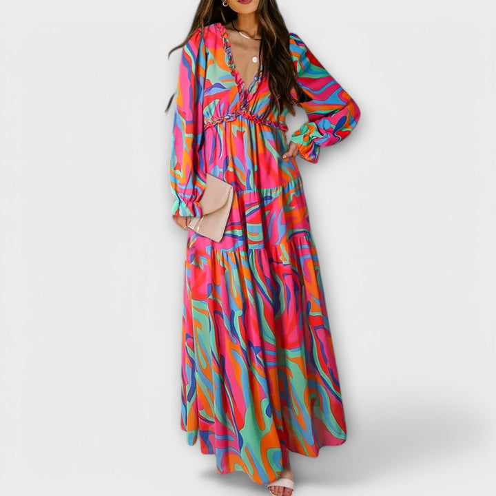 LILA – Rochie Maxi Grădina Ascunsă