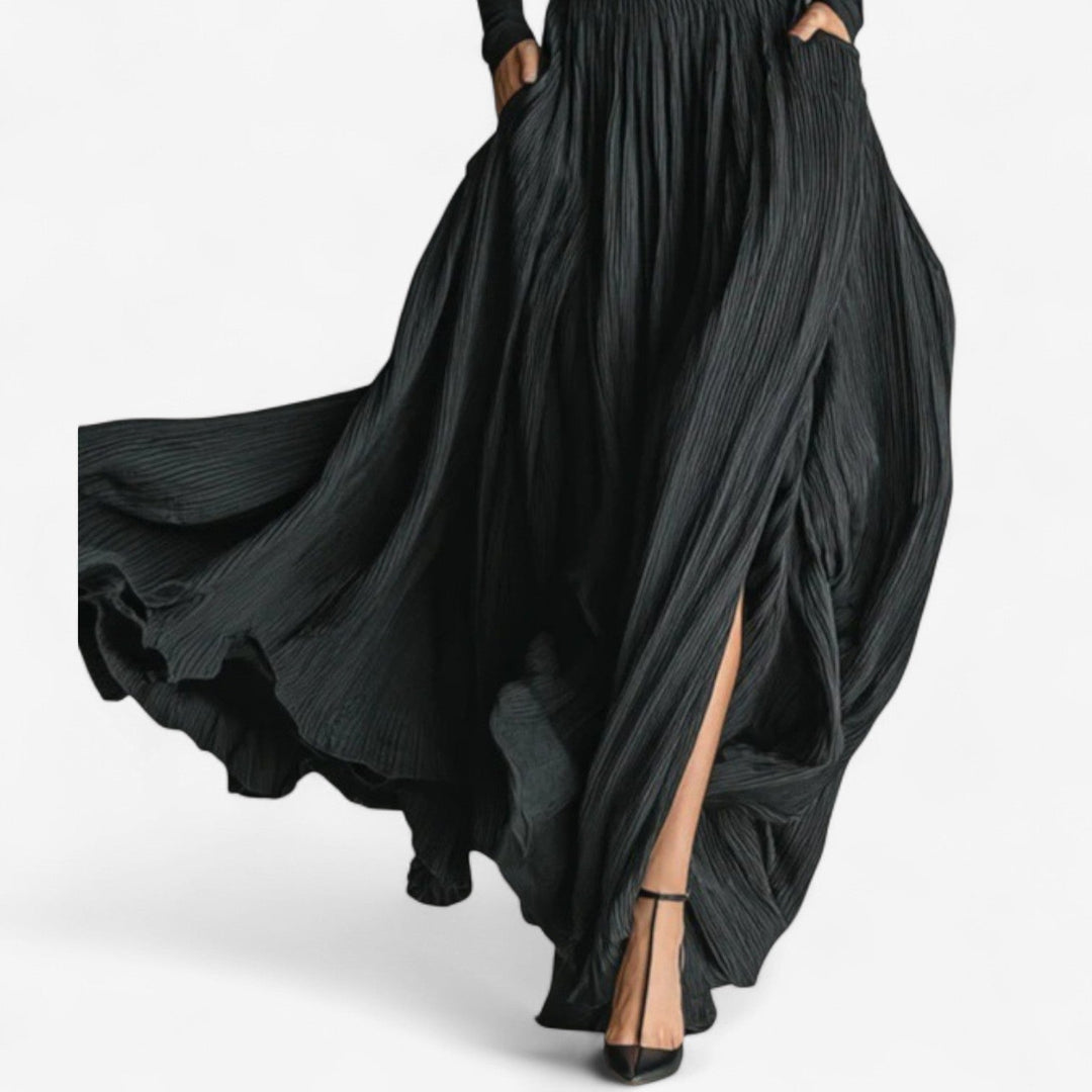 Paula | Rochie maxi cu talie înaltă elegantă