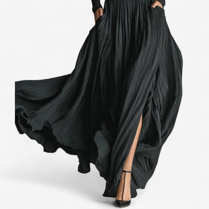 Paula | Rochie maxi cu talie înaltă elegantă