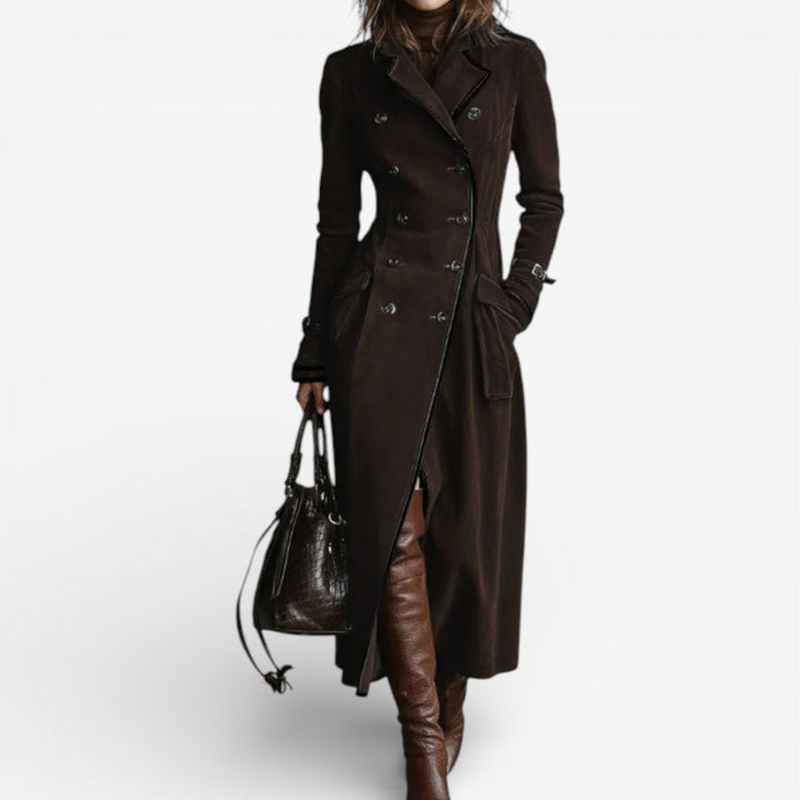 Andreea | Trench din piele suede