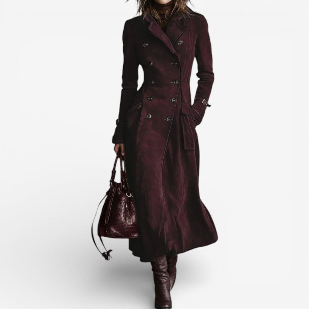 Andreea | Trench din piele suede