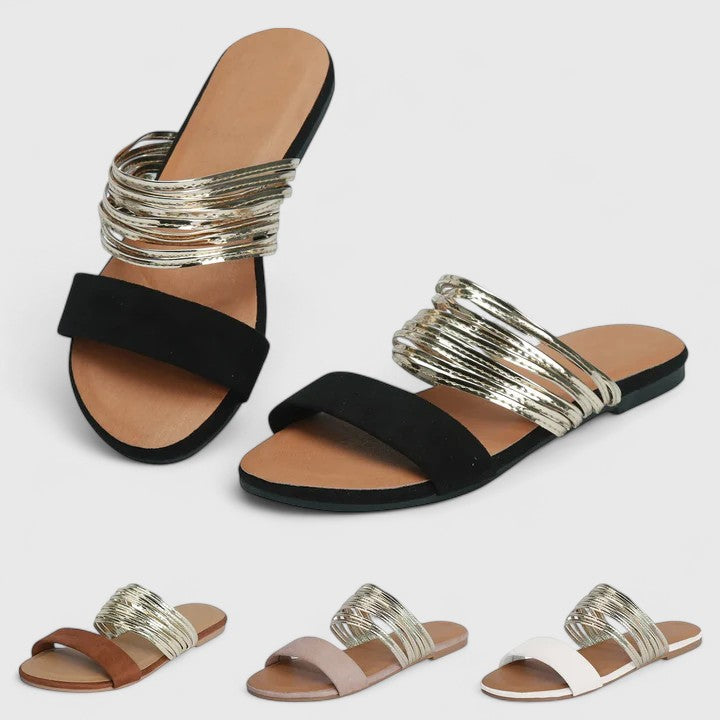 Ramona | Sandale Aurii Slip-On