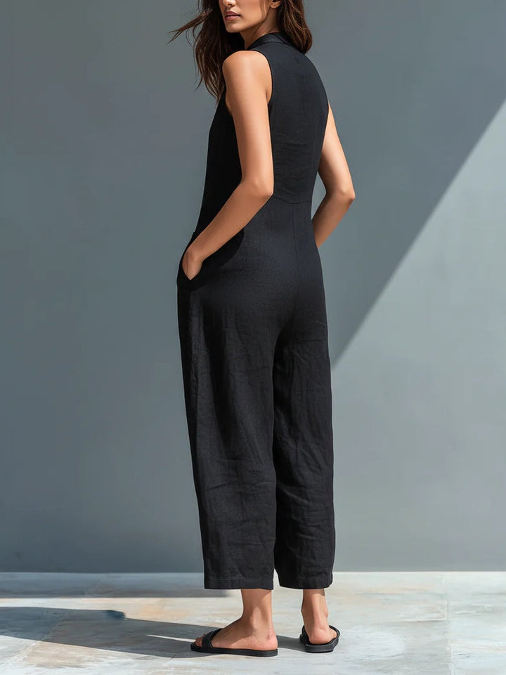 Alexandra | Salopetă Elegantă Fără Mâneci