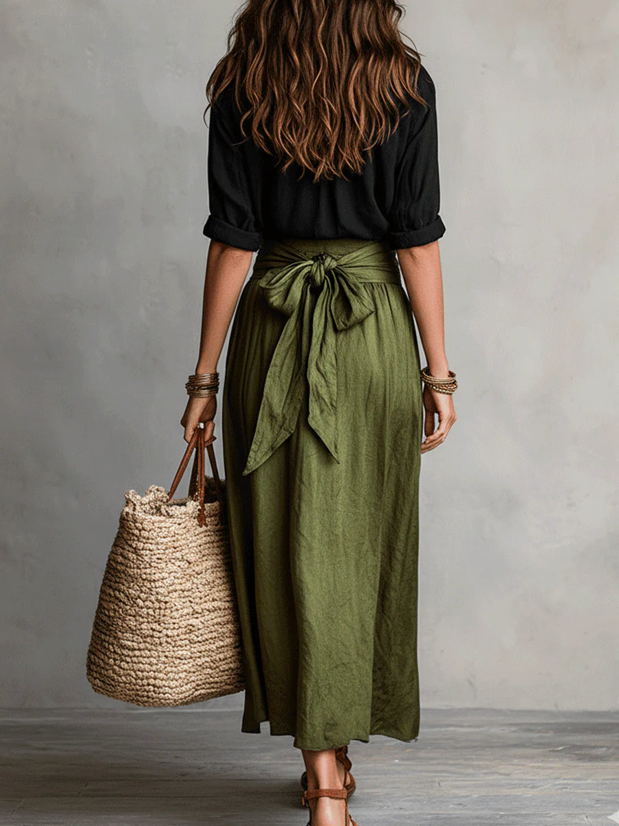 Corina | Compleu Elegant Negru Verde