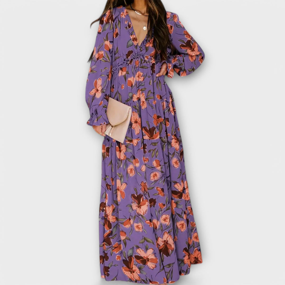 LILA – Rochie Maxi Grădina Ascunsă