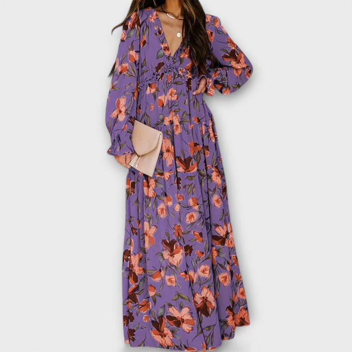 LILA – Rochie Maxi Grădina Ascunsă
