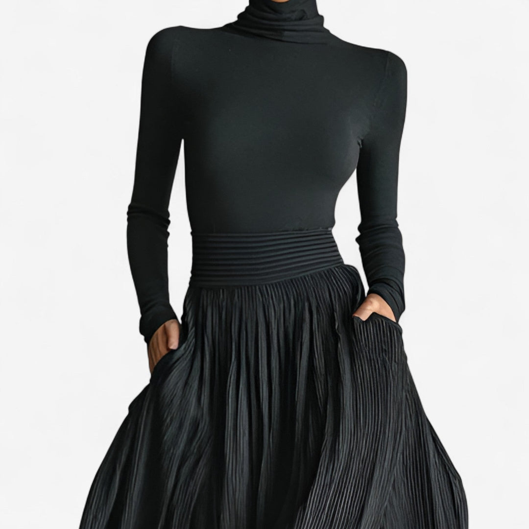 Paula | Rochie maxi cu talie înaltă elegantă