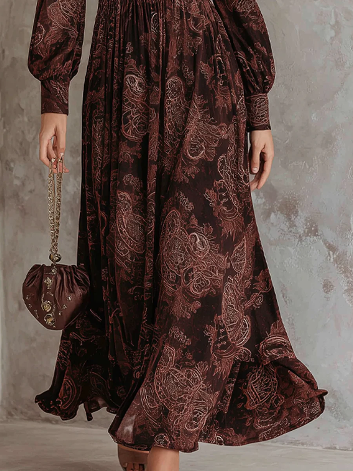 Bianca | Rochie Elegantă cu Paisley