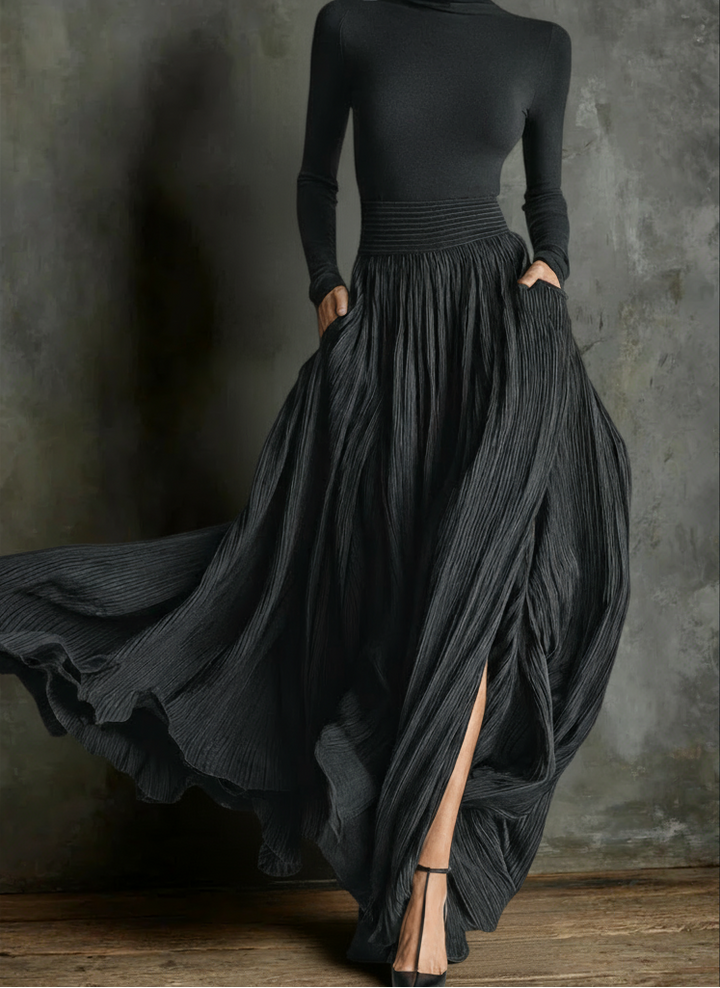 Paula | Rochie maxi cu talie înaltă elegantă