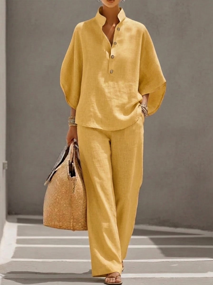 Ruxandra | Compleu cu Pantaloni Largi