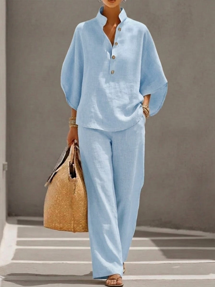 Ruxandra | Compleu cu Pantaloni Largi