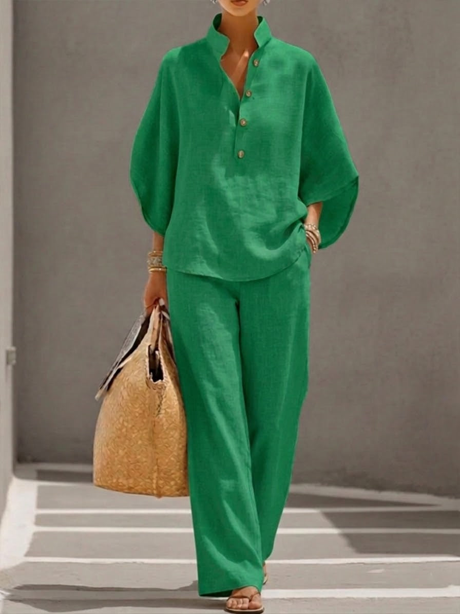 Ruxandra | Compleu cu Pantaloni Largi