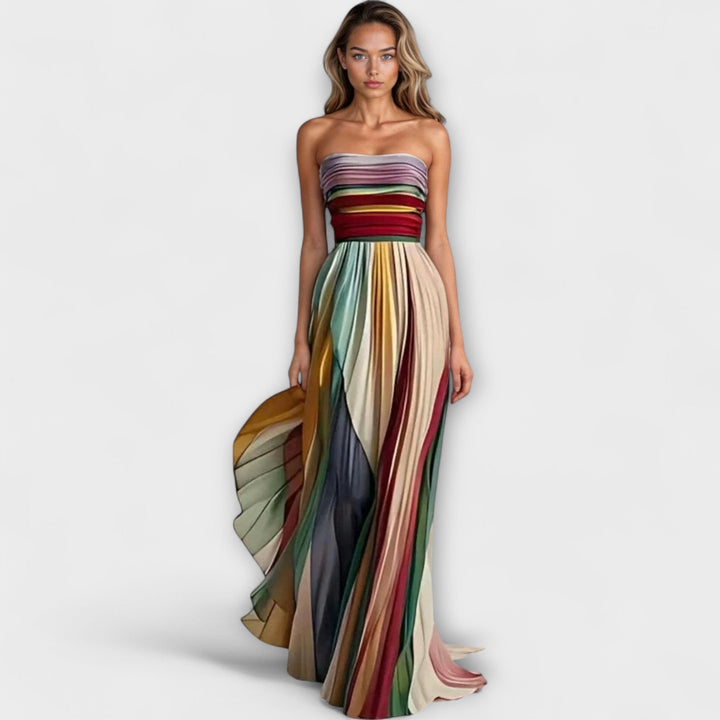 AVERY – ROCHIE PLISATĂ ÎN NUANȚE CURCUBEULUI