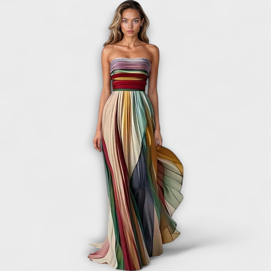 AVERY – ROCHIE PLISATĂ ÎN NUANȚE CURCUBEULUI